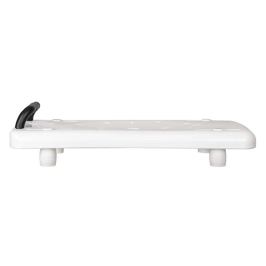 Bath Board Bench Seat with Handle, side view