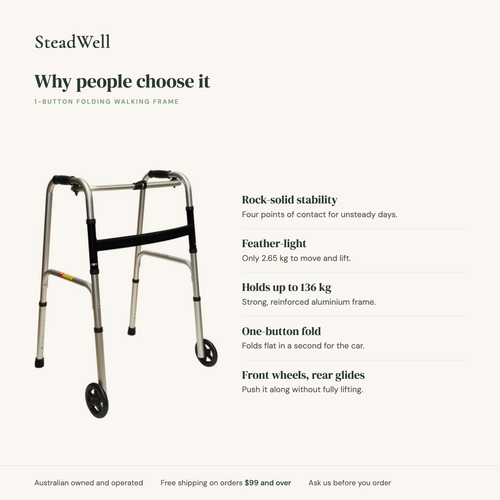 Why people choose the 1-Button Folding Walking Frame