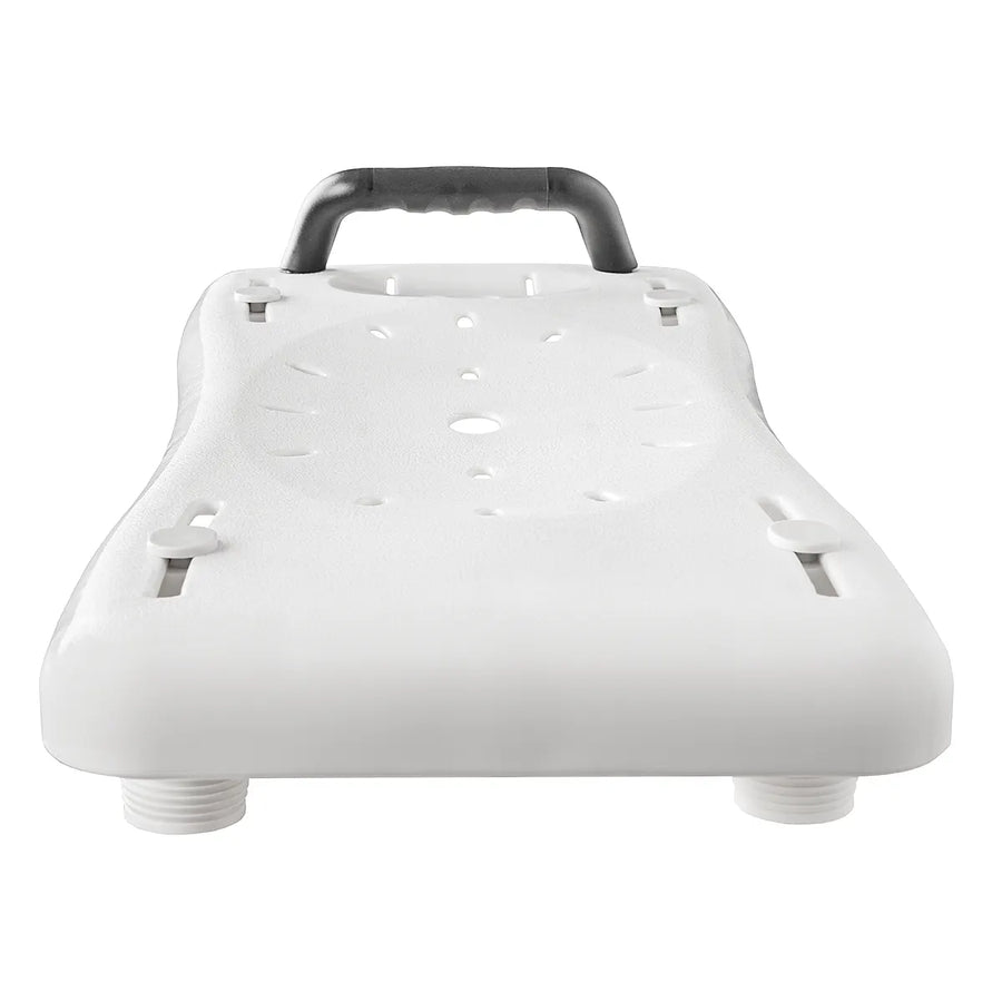 Bath Board Bench Seat with Handle, front view