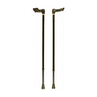 Left hand and right hand palm grip walking canes side by side
